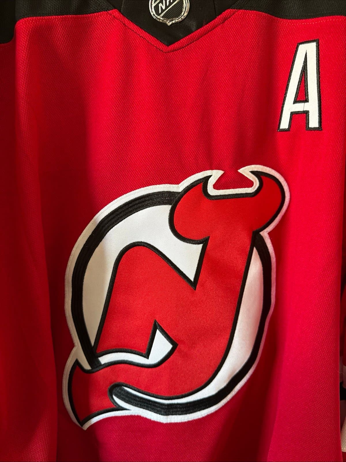 Men’s Fanatics Jack Hughes #86 New Jersey Devils Home Jersey Sz 56 - Red RARE - Thumbnail 2