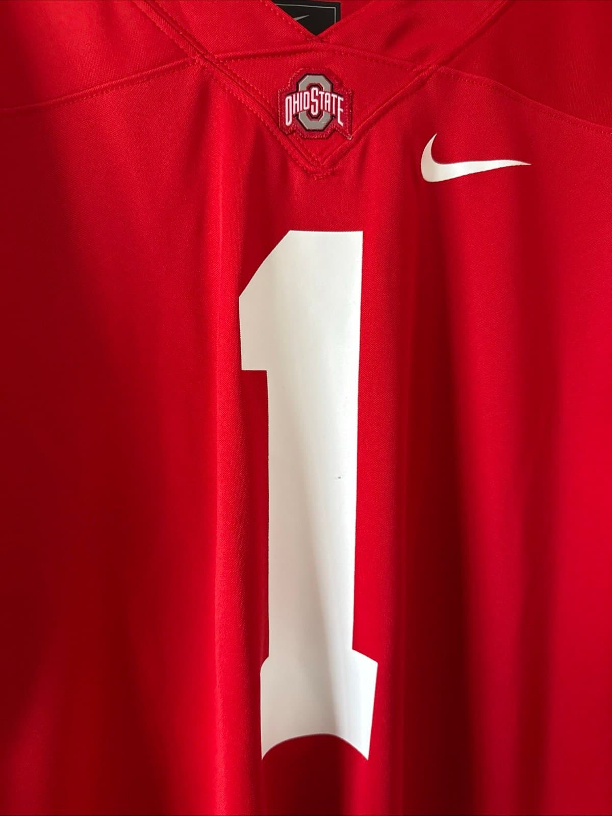 Men’s Nike Will Howard #1 Ohio State Buckeyes NCAA Jersey Sz XL - Red RARE - Thumbnail 2