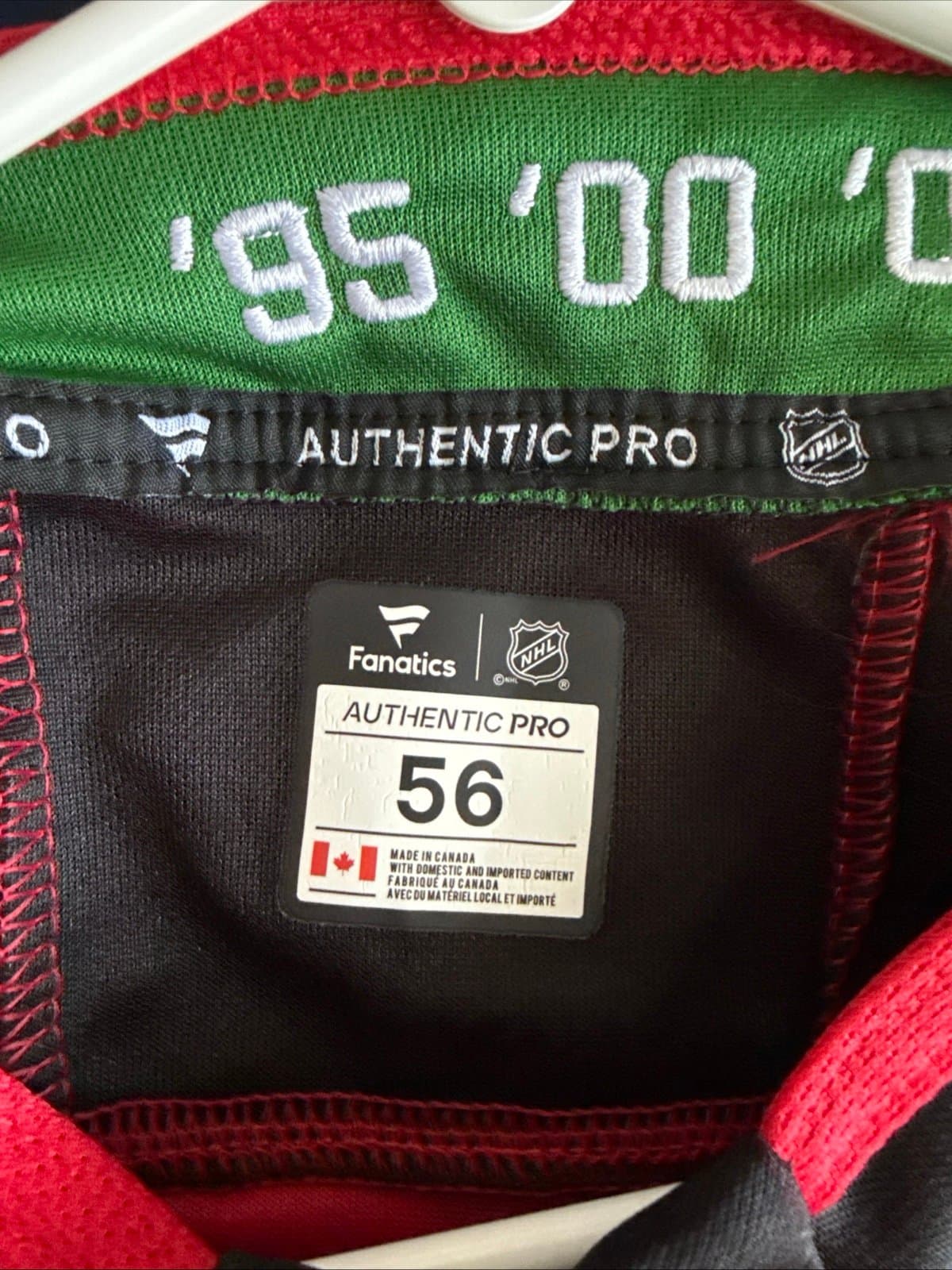 Men’s Fanatics Jack Hughes #86 New Jersey Devils Home Jersey Sz 56 - Red RARE - Thumbnail 3
