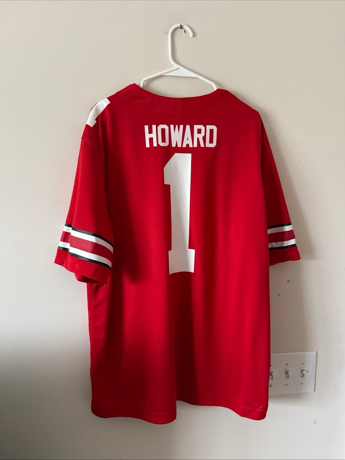 Men’s Nike Will Howard #1 Ohio State Buckeyes NCAA Jersey Sz XL - Red RARE - Thumbnail 6
