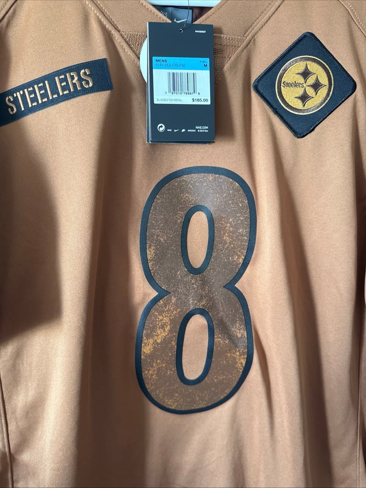 Men's Nike Kenny Pickett #8 Steelers Salute To Service Jersey Sz M - NWT RARE - Thumbnail 2