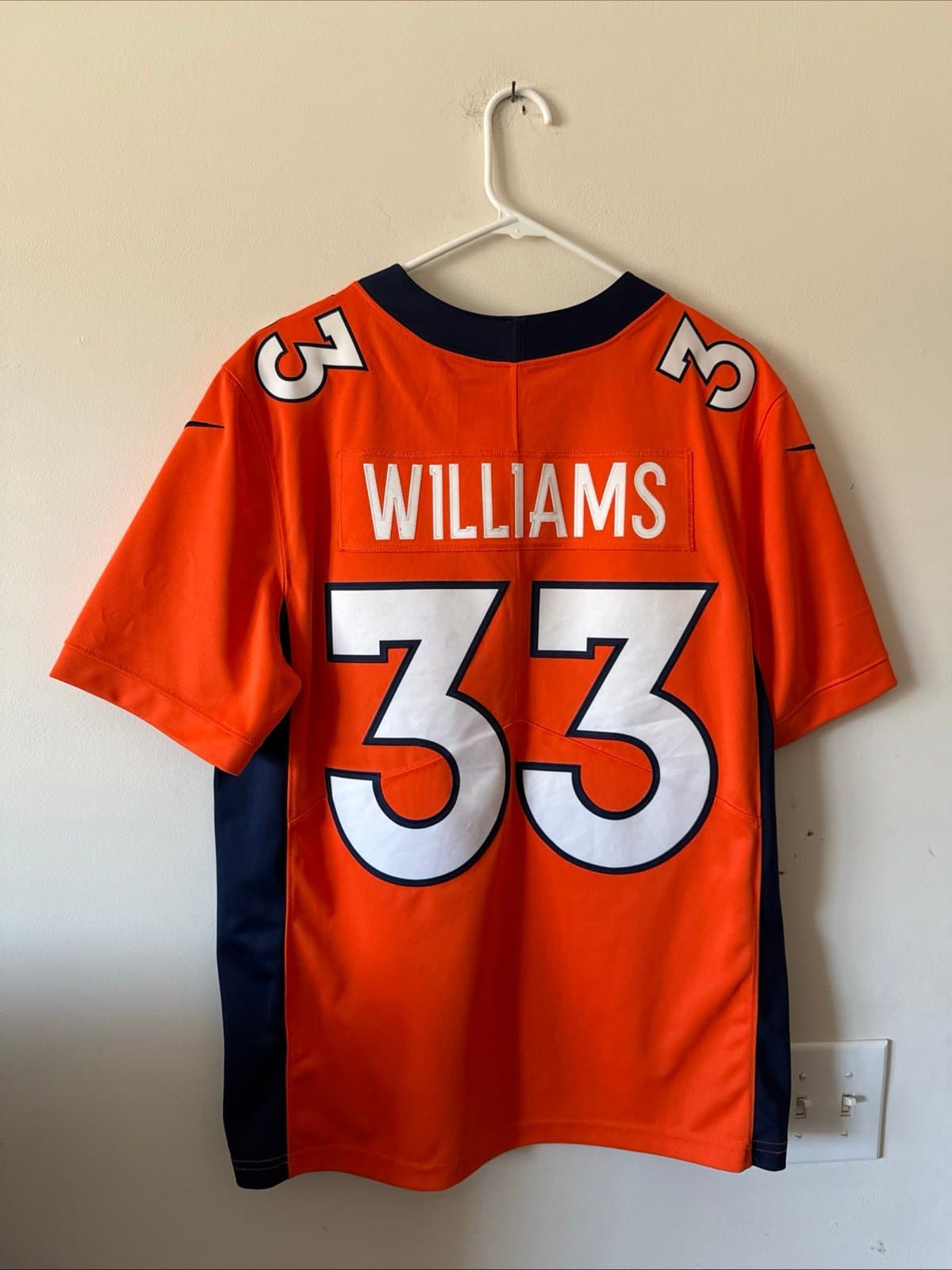 Men’s Nike Javonte Williams #33 Denver Broncos Vapor Lmtd NFL Jersey Sz L - RARE - Thumbnail 6