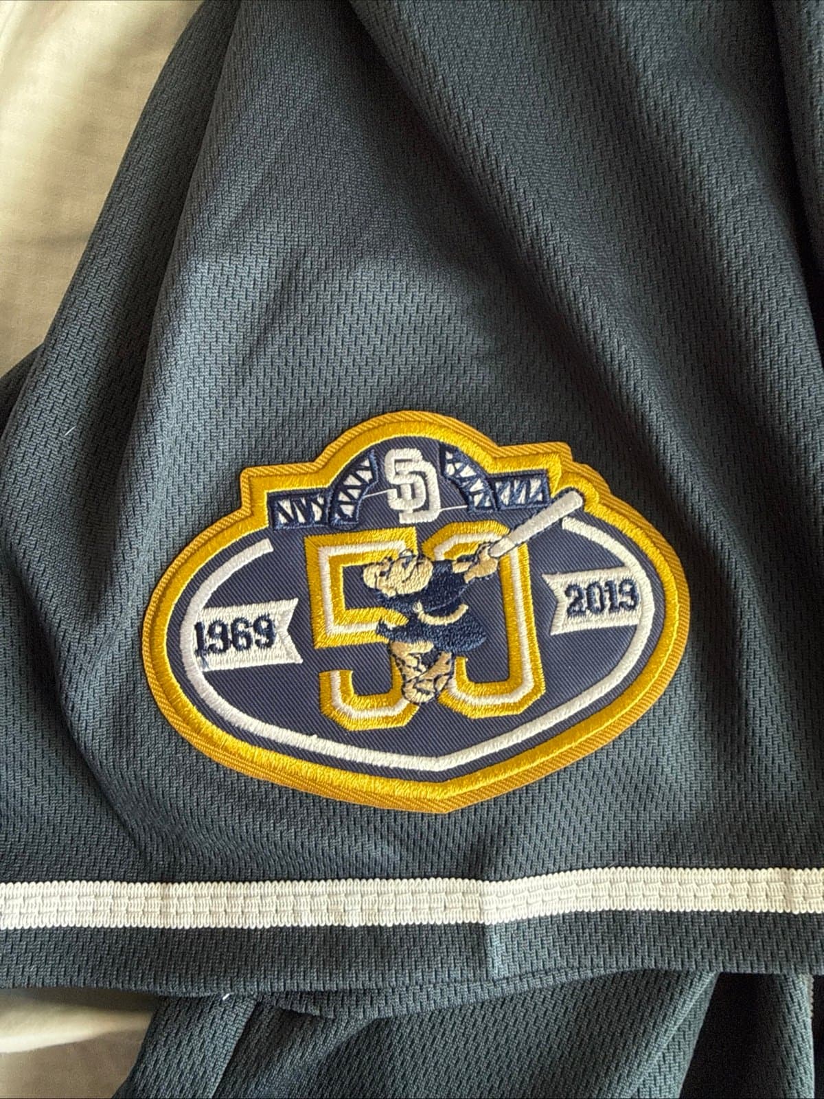 Men’s Majestic Tony Gwynn #19 San Diego Padres 50th Anniversary Sz L - NWT RARE - Thumbnail 4