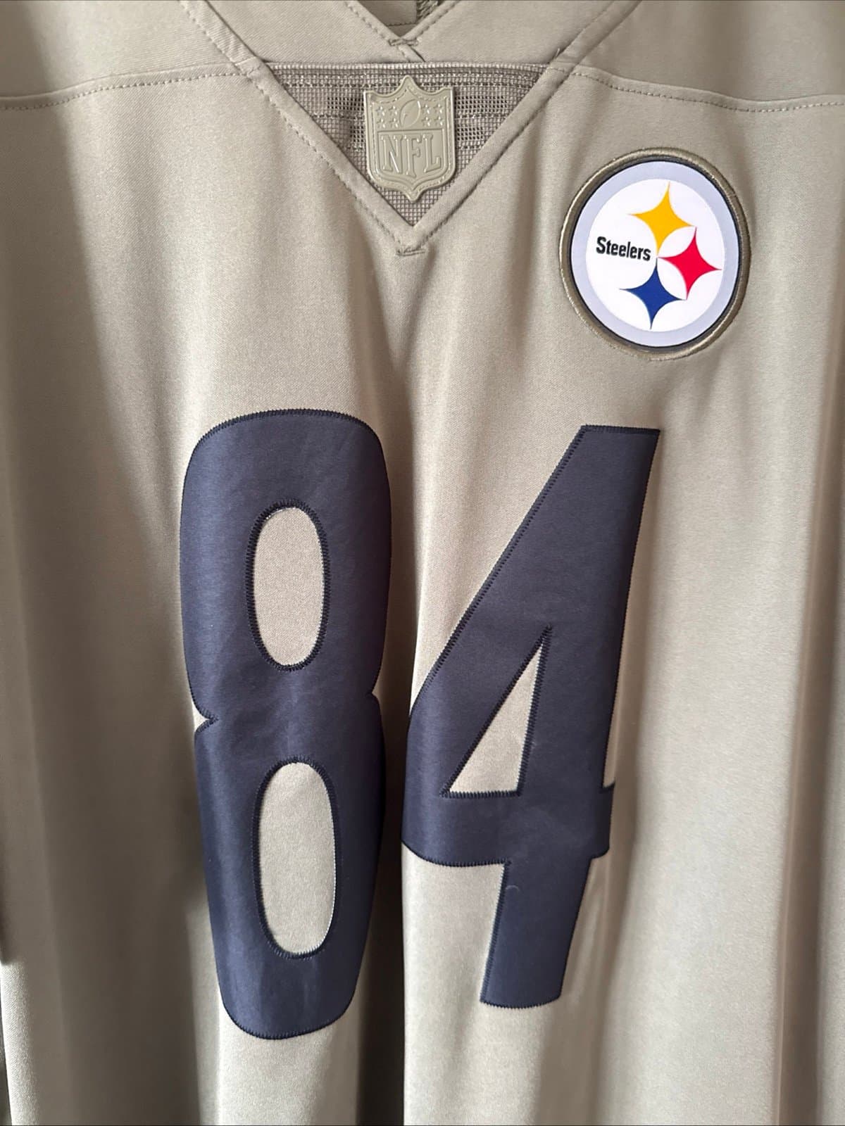 Men’s Nike Antonio Brown #84 Pittsburgh Steelers Salute To Service Jersey Sz XL - Thumbnail 2