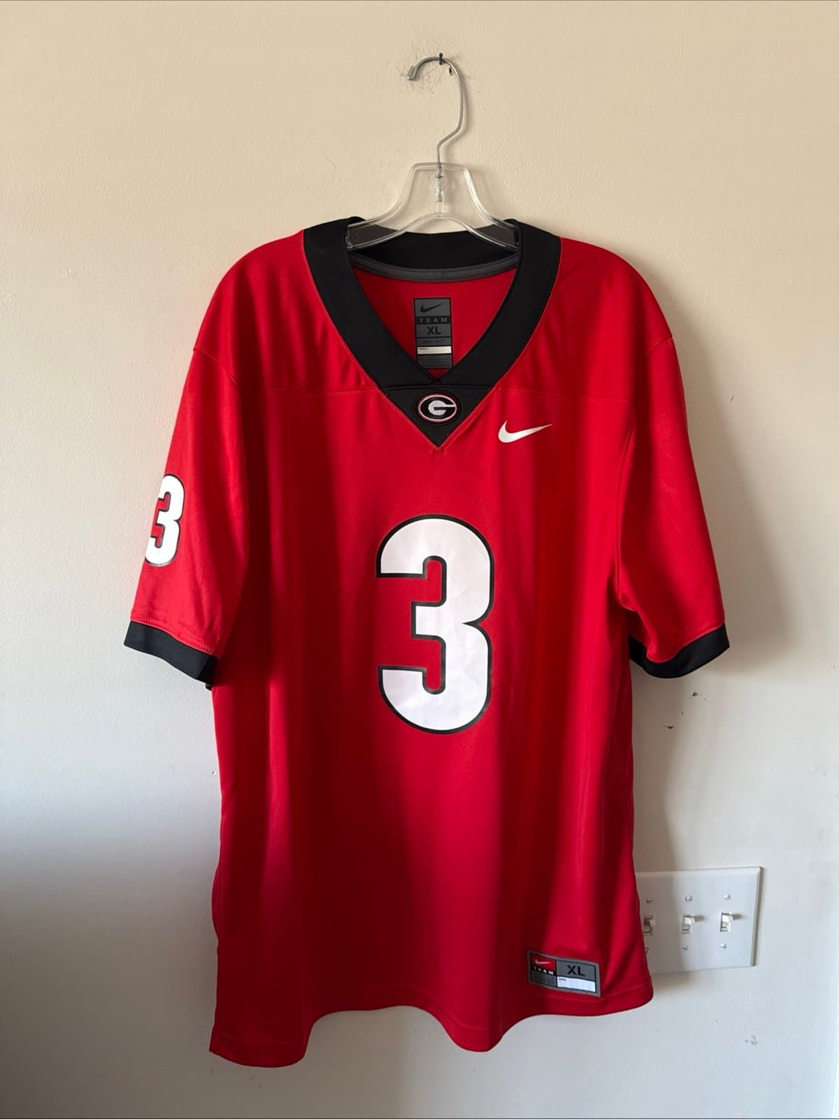 Men’s Nike Tyson Campbell #3 Georgia Bulldogs Alumni Jersey Sz XL - Red RARE - Image 1