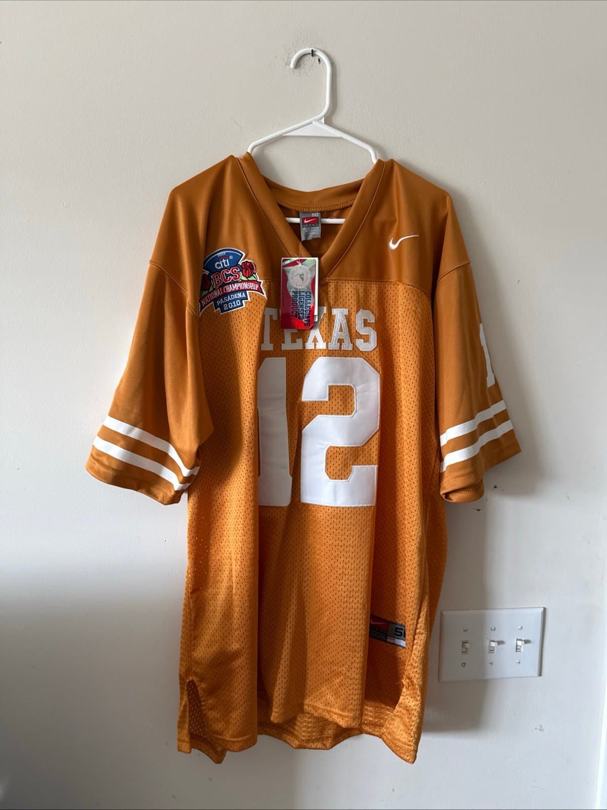 Men’s Nike Colt McCoy #12 Texas Longhorns 2010 BCS NCAA Jersey Sz 50 - NWT RARE - Image 1