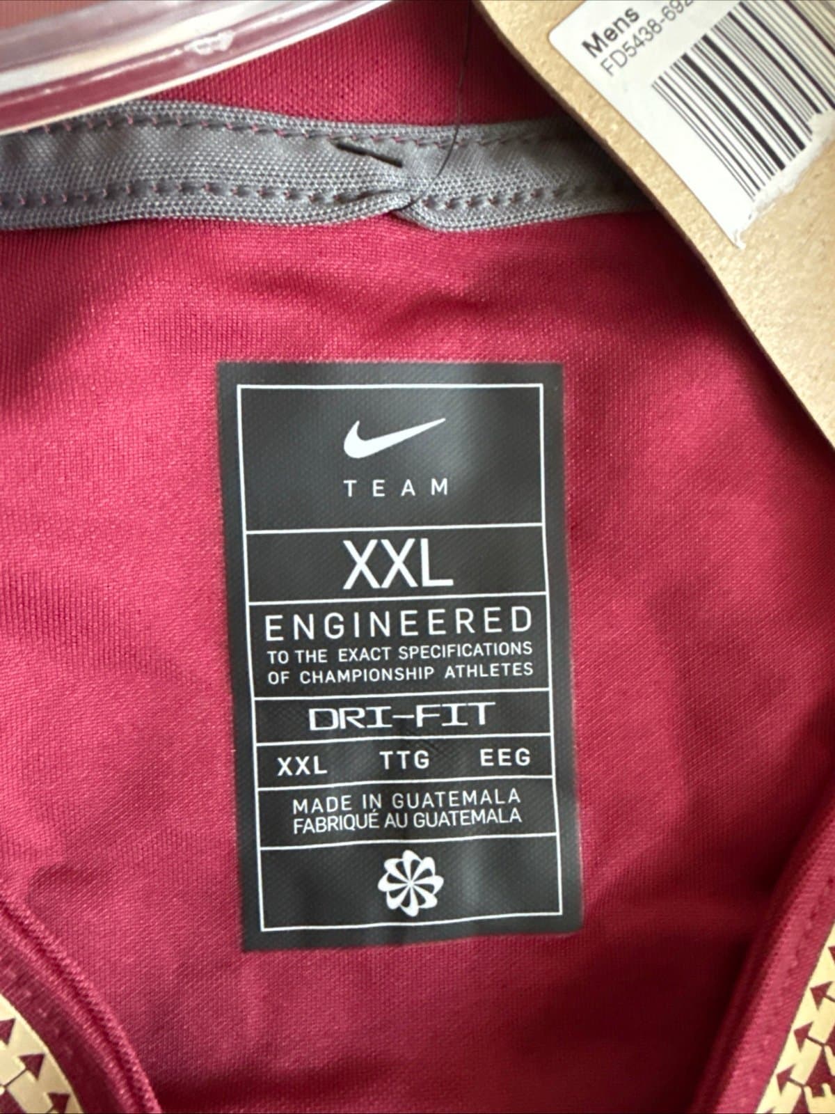 Men’s Nike Jared Verse #5 FSU Seminoles NCAA Jersey Sz 2XL - Red NWT RARE - Thumbnail 4