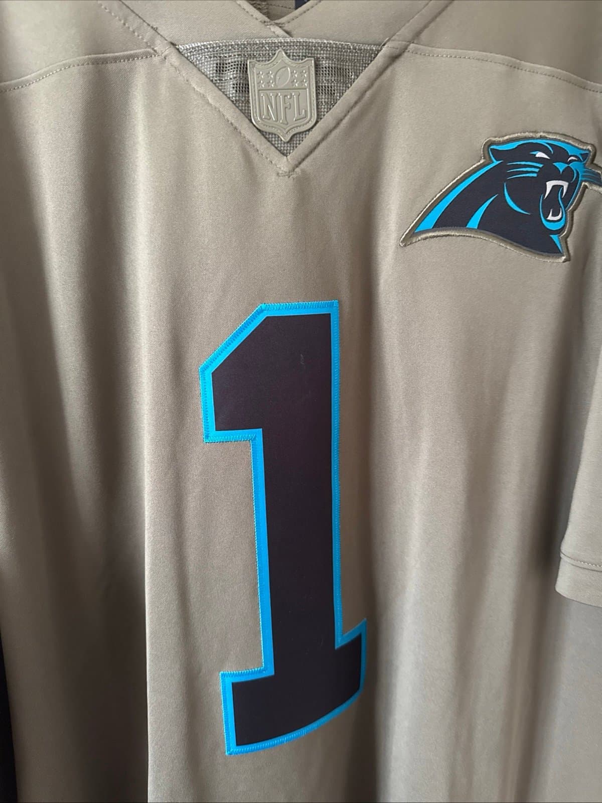 Men's Nike Cam Newton #1 Carolina Panthers Salute To Service Jersey Sz 3XL RARE - Thumbnail 2