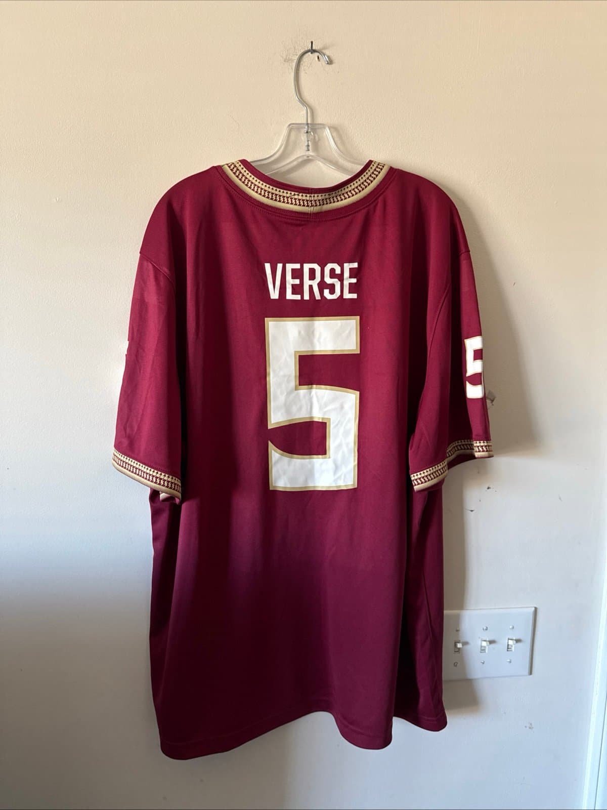 Men’s Nike Jared Verse #5 FSU Seminoles NCAA Jersey Sz 2XL - Red NWT RARE - Thumbnail 7