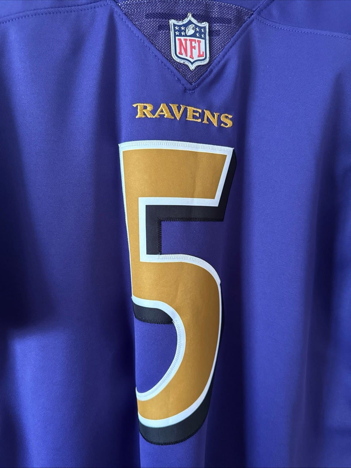 Men’s Nike Joe Flacco #5 Baltimore Ravens Vapor Lmtd Alt NFL Jersey Sz S - RARE - Thumbnail 2