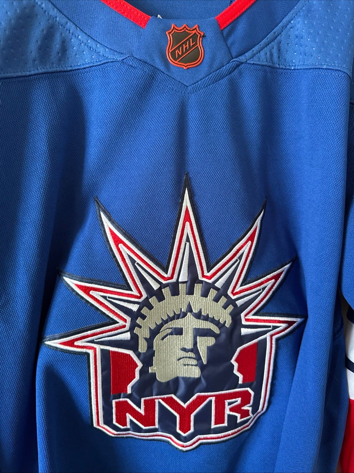 MEN’S ADIDAS K’ANDRE MILLER #79 NY RANGERS REVERSE RETRO 2.0 JERSEY SZ 50 - RARE - Thumbnail 2