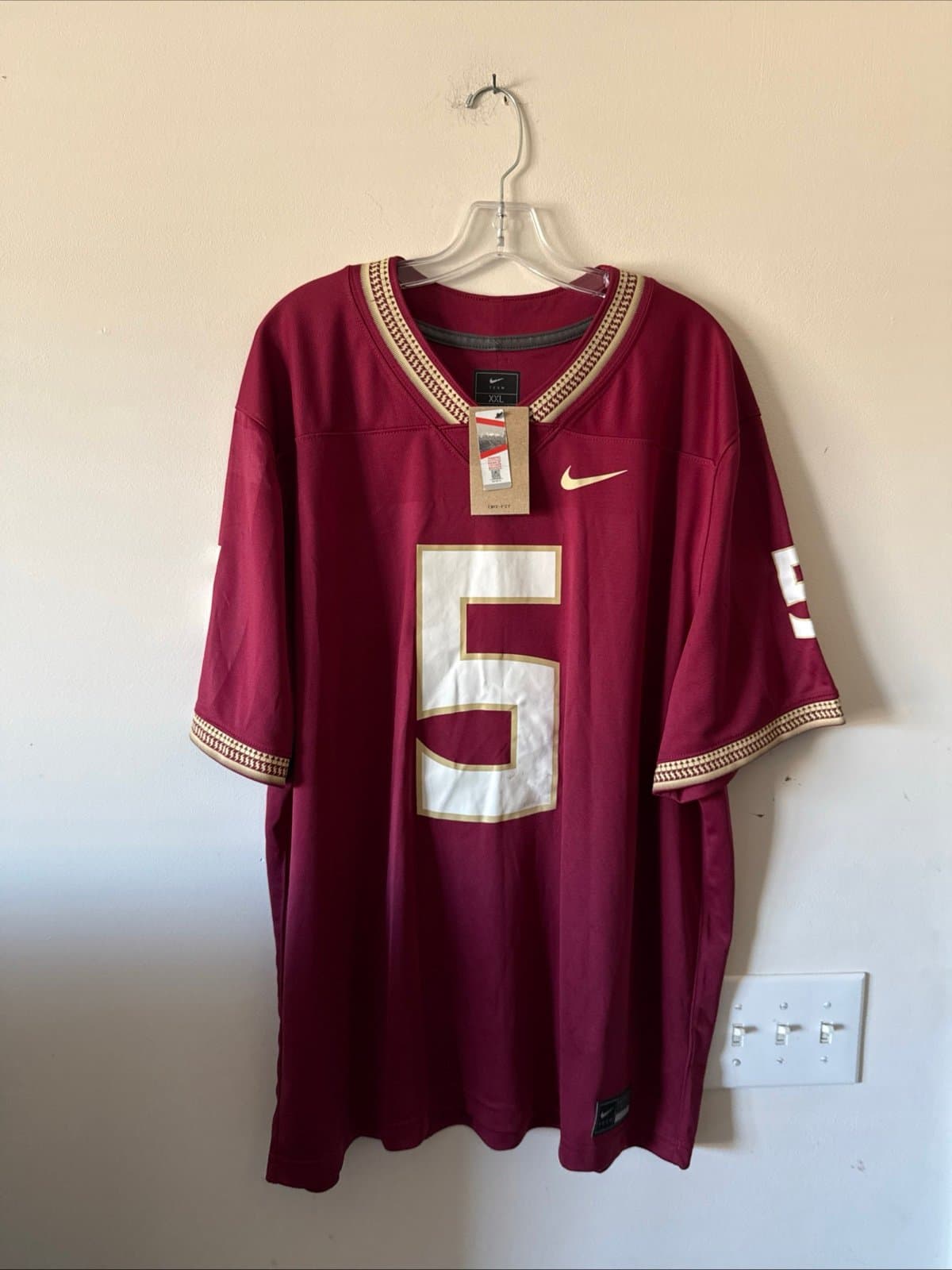Men’s Nike Jared Verse #5 FSU Seminoles NCAA Jersey Sz 2XL - Red NWT RARE - Image 1