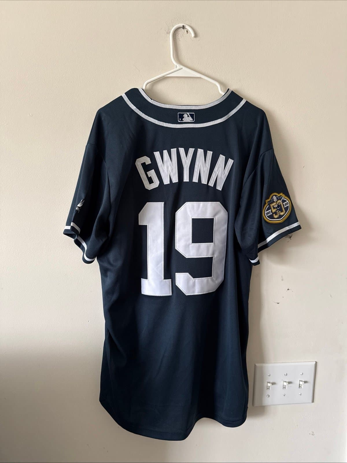 Men’s Majestic Tony Gwynn #19 San Diego Padres 50th Anniversary Sz L - NWT RARE - Thumbnail 7