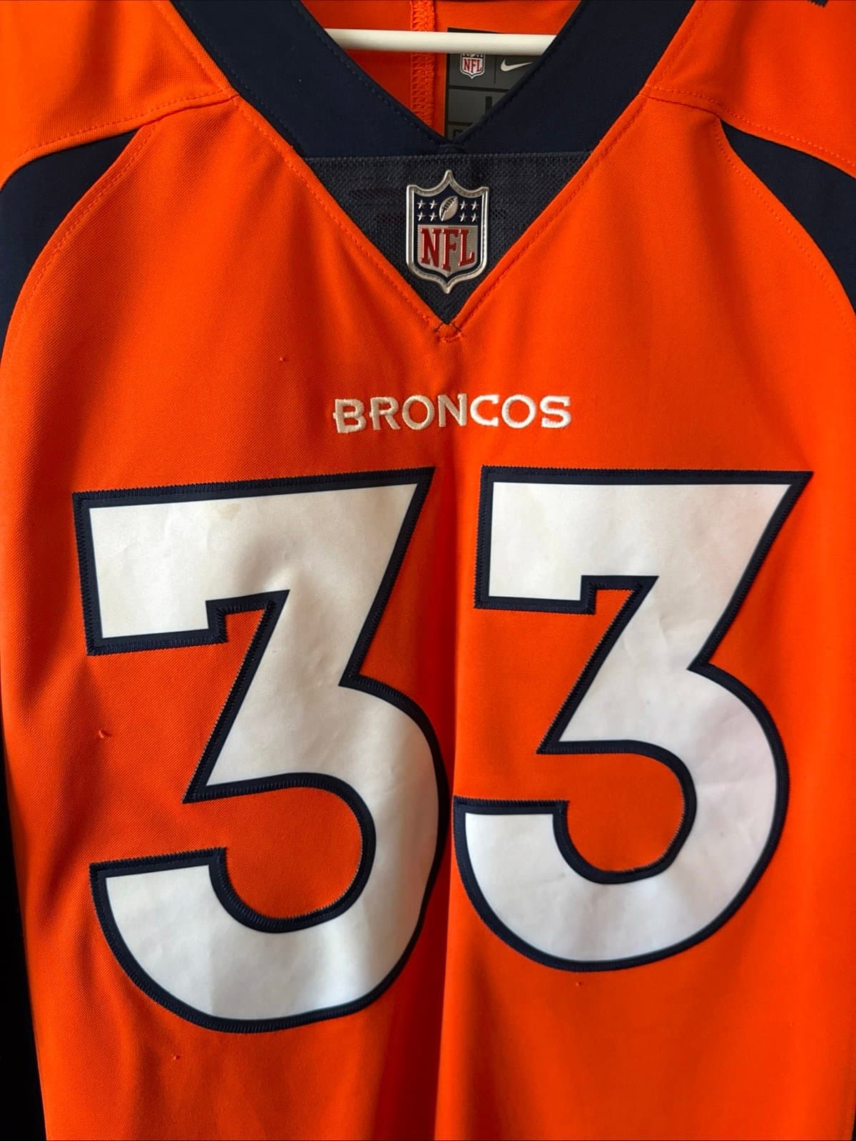 Men’s Nike Javonte Williams #33 Denver Broncos Vapor Lmtd NFL Jersey Sz L - RARE - Thumbnail 2