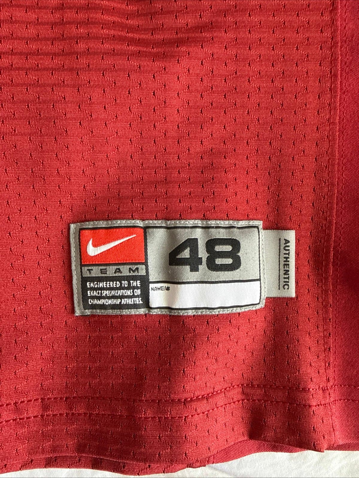 MEN’S NIKE LEROY BUTLER #6 FLORIDA STATE SEMINOLES NCAA JERSEY SZ 48 - RED RARE - Thumbnail 3