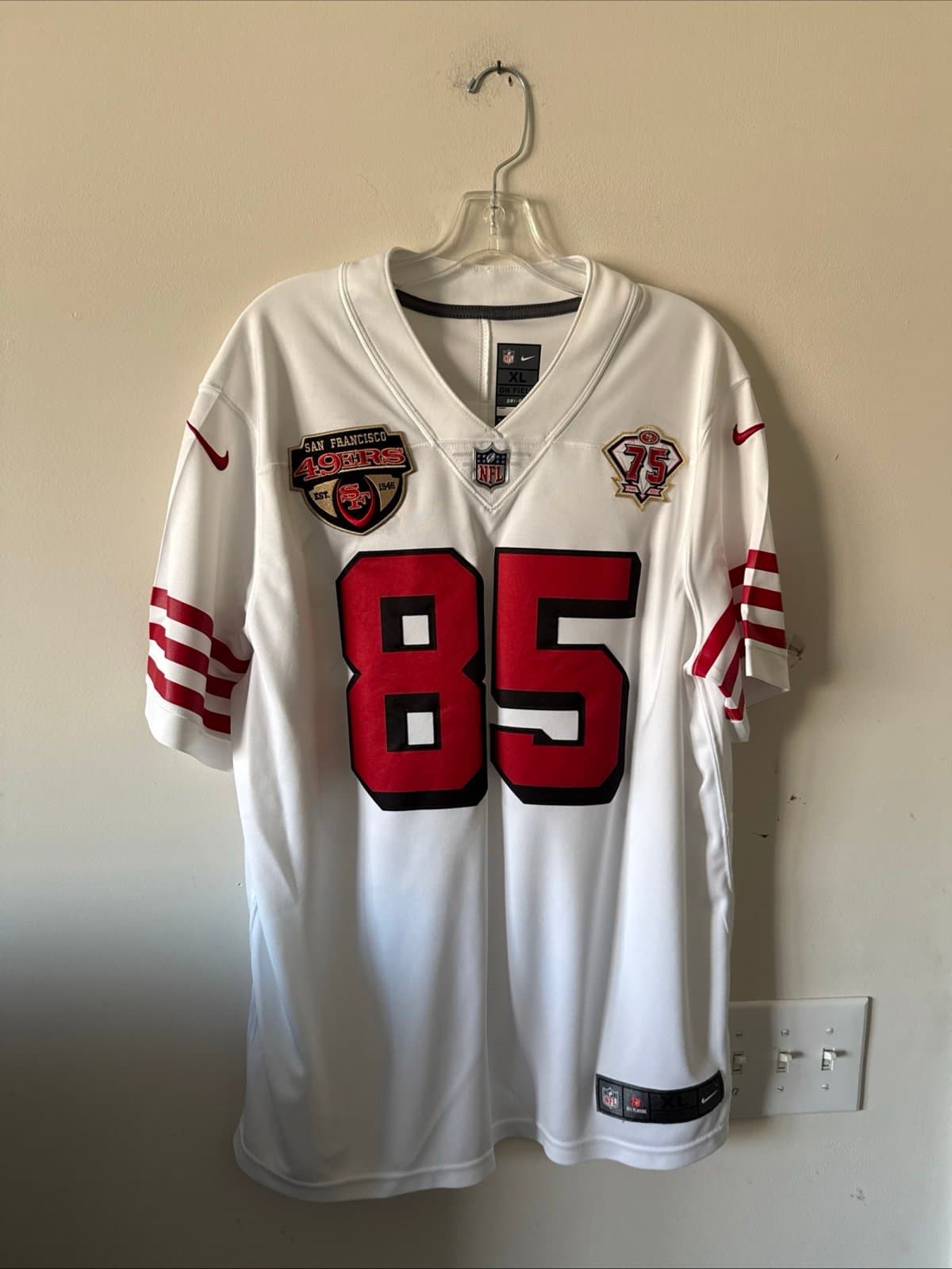 Men's Nike George Kittle #85 San Francisco 49ers 75th Anniv Jersey Sz XL - RARE - Image 1