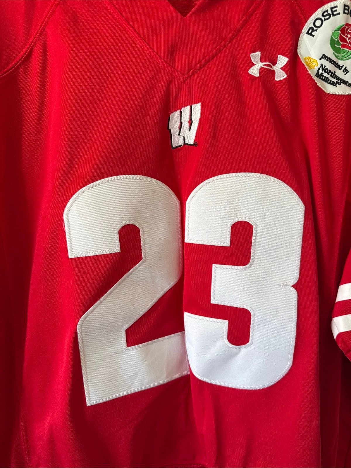 Men's Under Armour Jonathan Taylor #23 Wisconsin Badgers Rose Bowl Jersey Sz XL - Thumbnail 2
