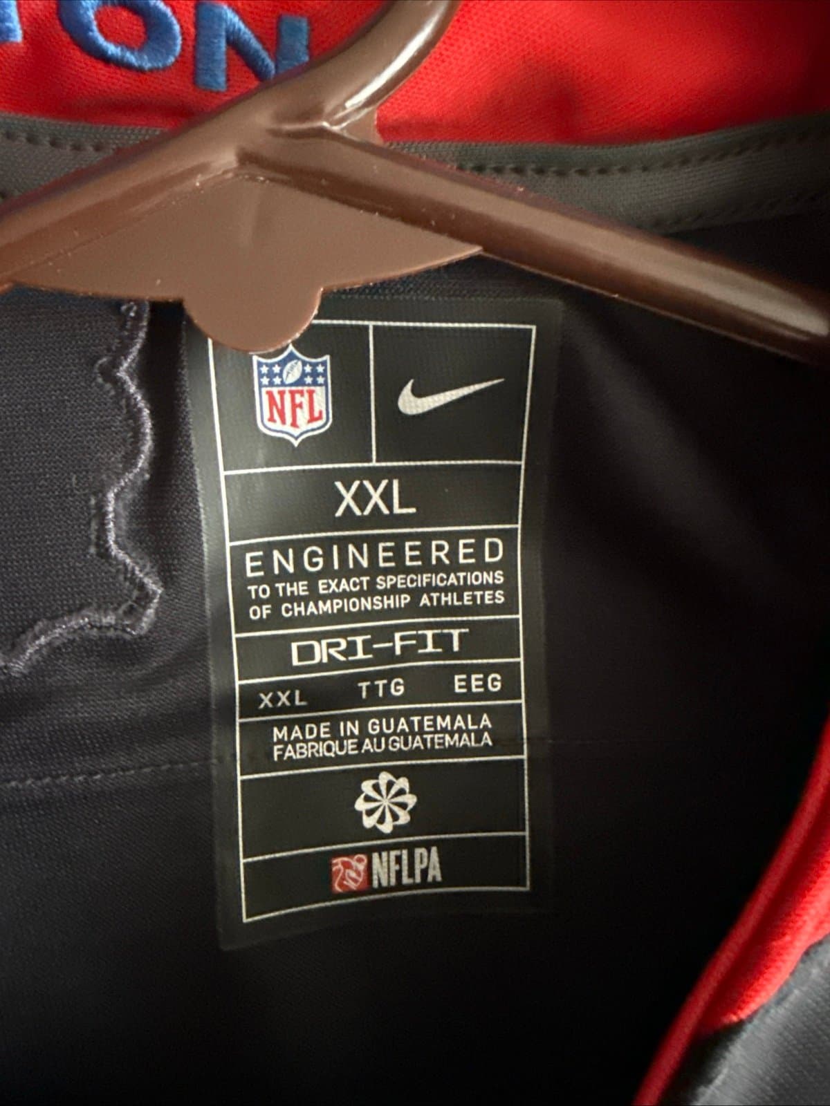 Men’s Nike CJ Stroud #7 Houston Texans Vapor Lmtd 2nd Alt Jersey Sz 2XL - Blue - Thumbnail 4