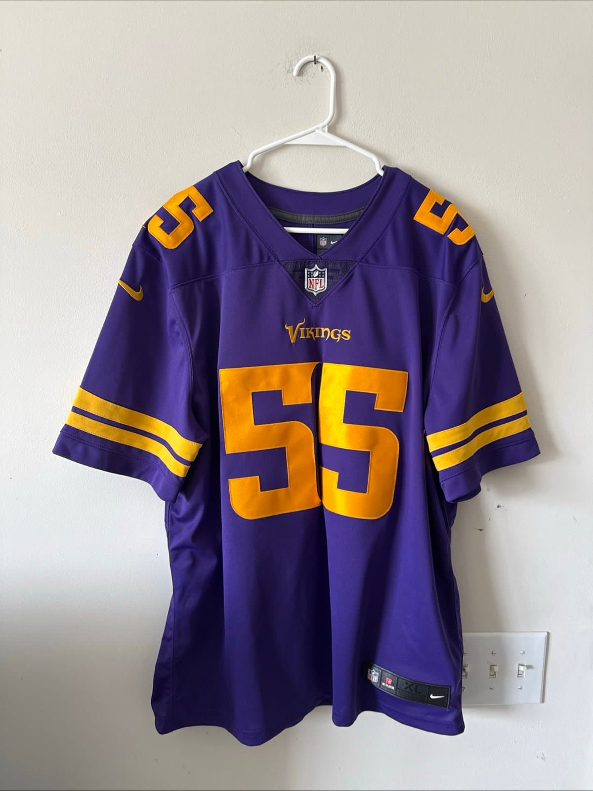 Men’s Nike Anthony Barr #55 Minnesota Vikings Vapor Limited Jersey Sz XL - RARE - Image 1