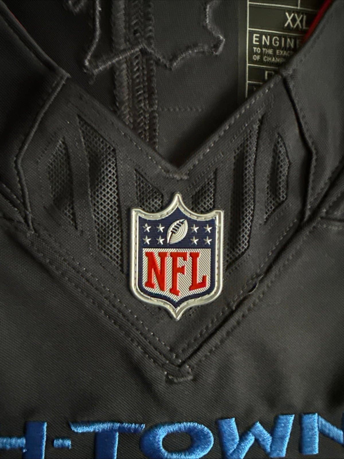 Men’s Nike CJ Stroud #7 Houston Texans Vapor Lmtd 2nd Alt Jersey Sz 2XL - Blue - Thumbnail 5