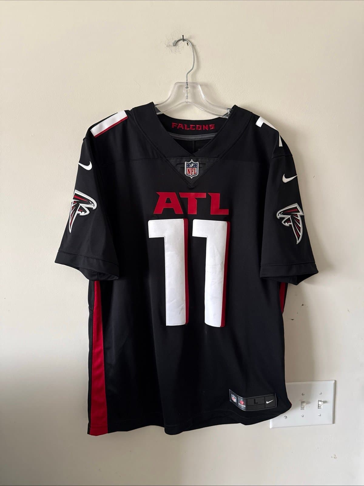 Men’s Nike Julio Jones #11 Atlanta Falcons Vapor Lmtd Jersey Sz L - Black RARE - Image 1