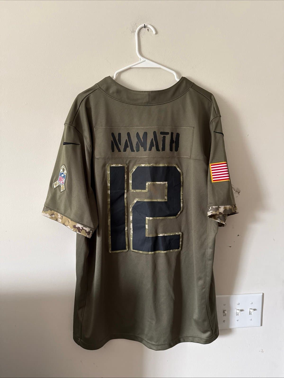 Men’s Nike Joe Namath #12 New York Jets Salute To Service NFL Jersey Sz XL RARE - Thumbnail 7