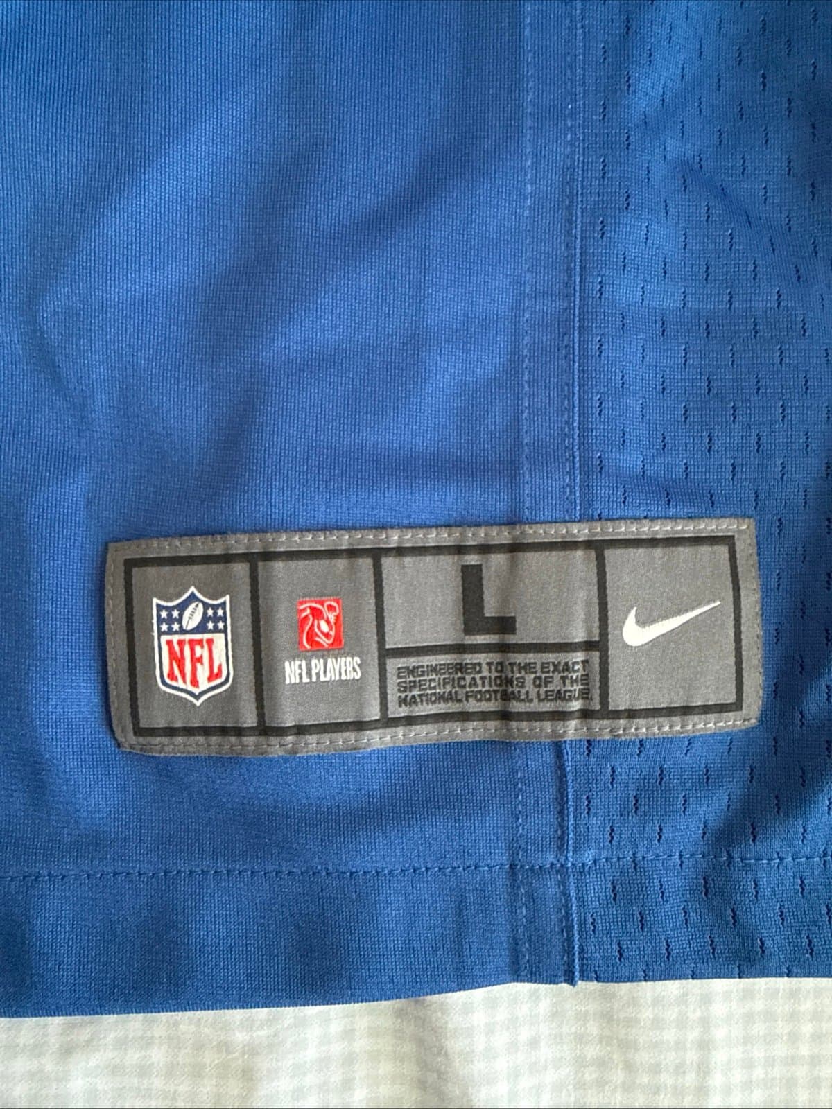 Men’s Nike Indianapolis Colts “Old National” 35 Seasons Jersey Sz L - Blue RARE - Thumbnail 3