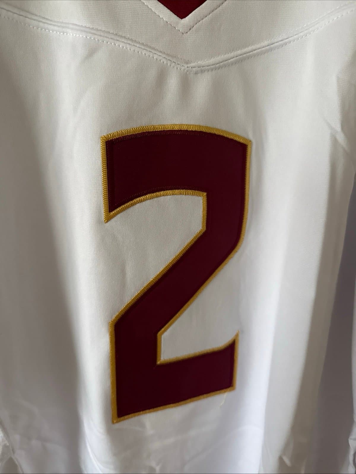Men’s Nike Deion Sanders #2 Florida State Seminoles Jersey Sz XL - White NWT - Thumbnail 2