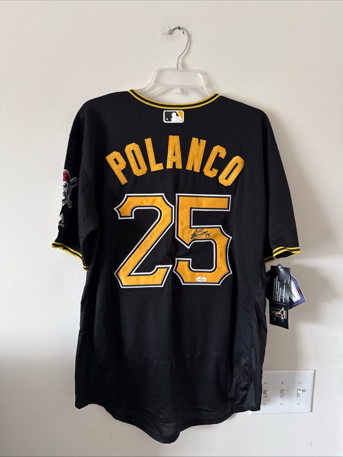 Gregory Polanco #25 Pittsburgh Pirates MLB Autographed Jersey COA Size 44 NWT - Image 1