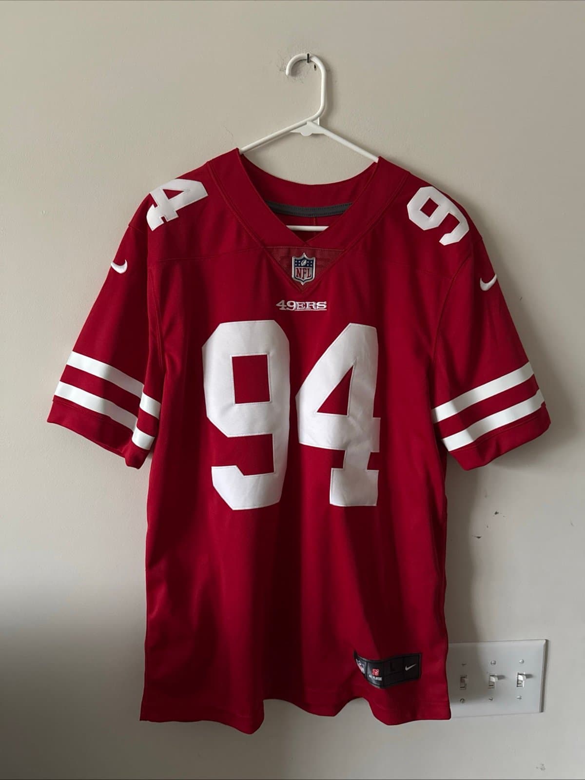 MEN’S NIKE SOLOMON THOMAS #94 SAN FRANSCISCO 49ERS VAPOR LMTD JERSEY SZ L - RARE - Image 1