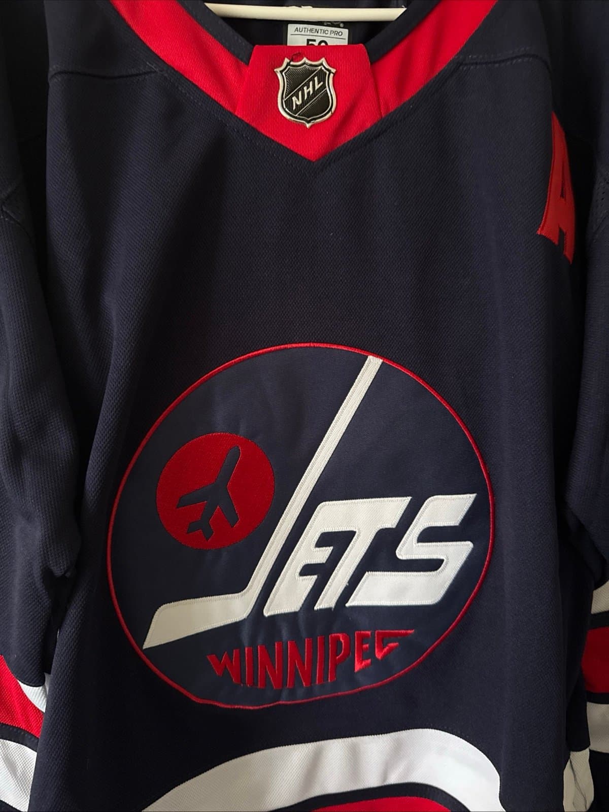 Men’s Fanatics Mark Scheifele #55 Winnipeg Jets NHL Jersey Sz 50 - Blue RARE - Thumbnail 2