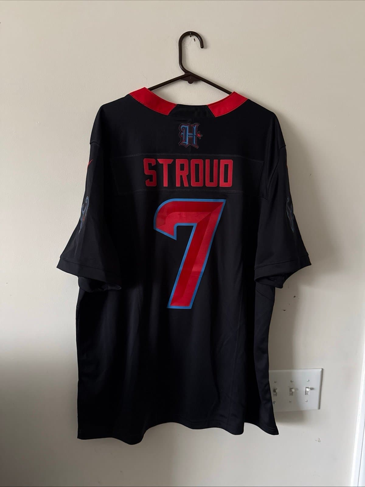 Men’s Nike CJ Stroud #7 Houston Texans Vapor Lmtd 2nd Alt Jersey Sz 2XL - Blue - Thumbnail 7