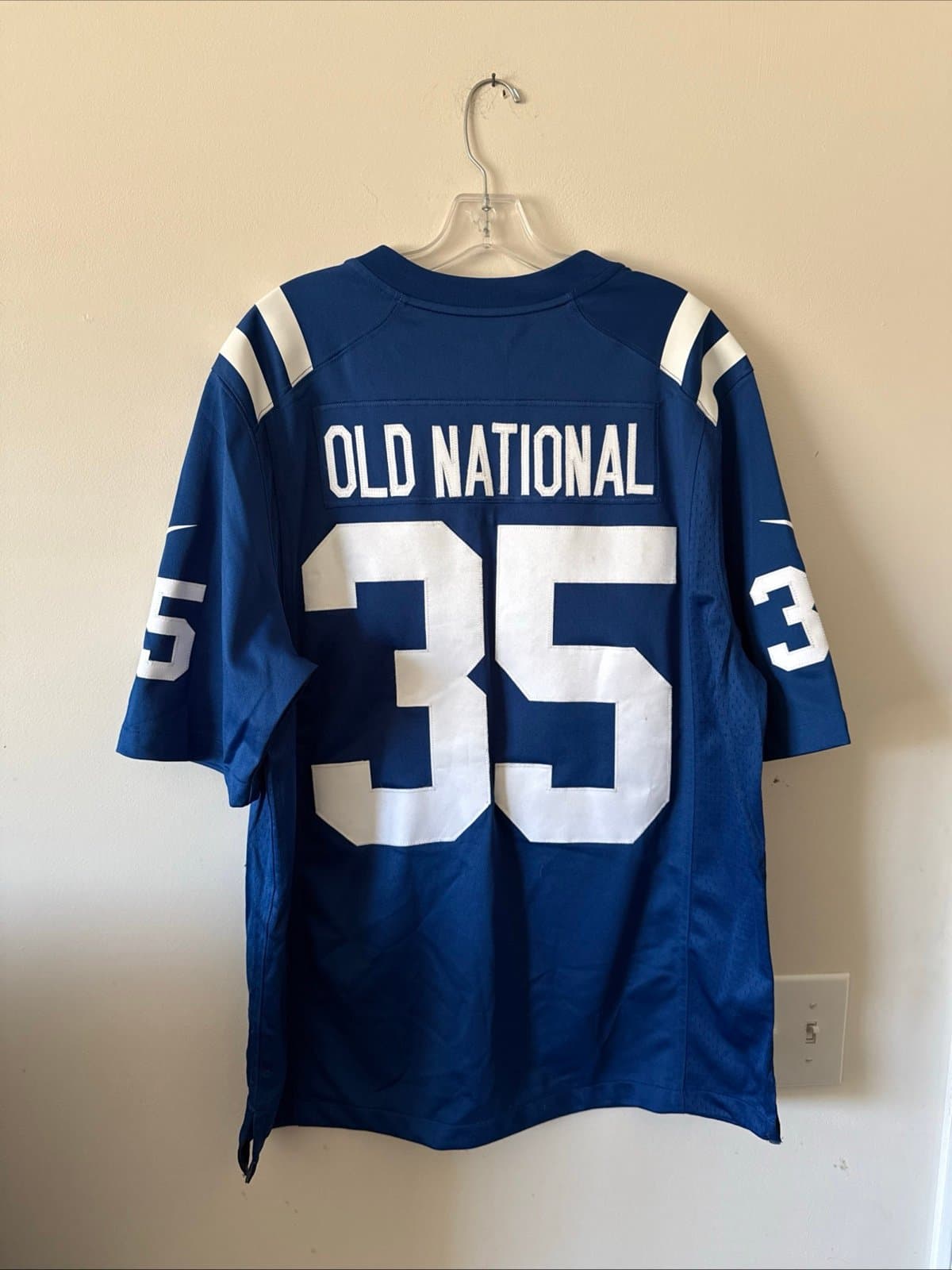 Men’s Nike Indianapolis Colts “Old National” 35 Seasons Jersey Sz L - Blue RARE - Thumbnail 6