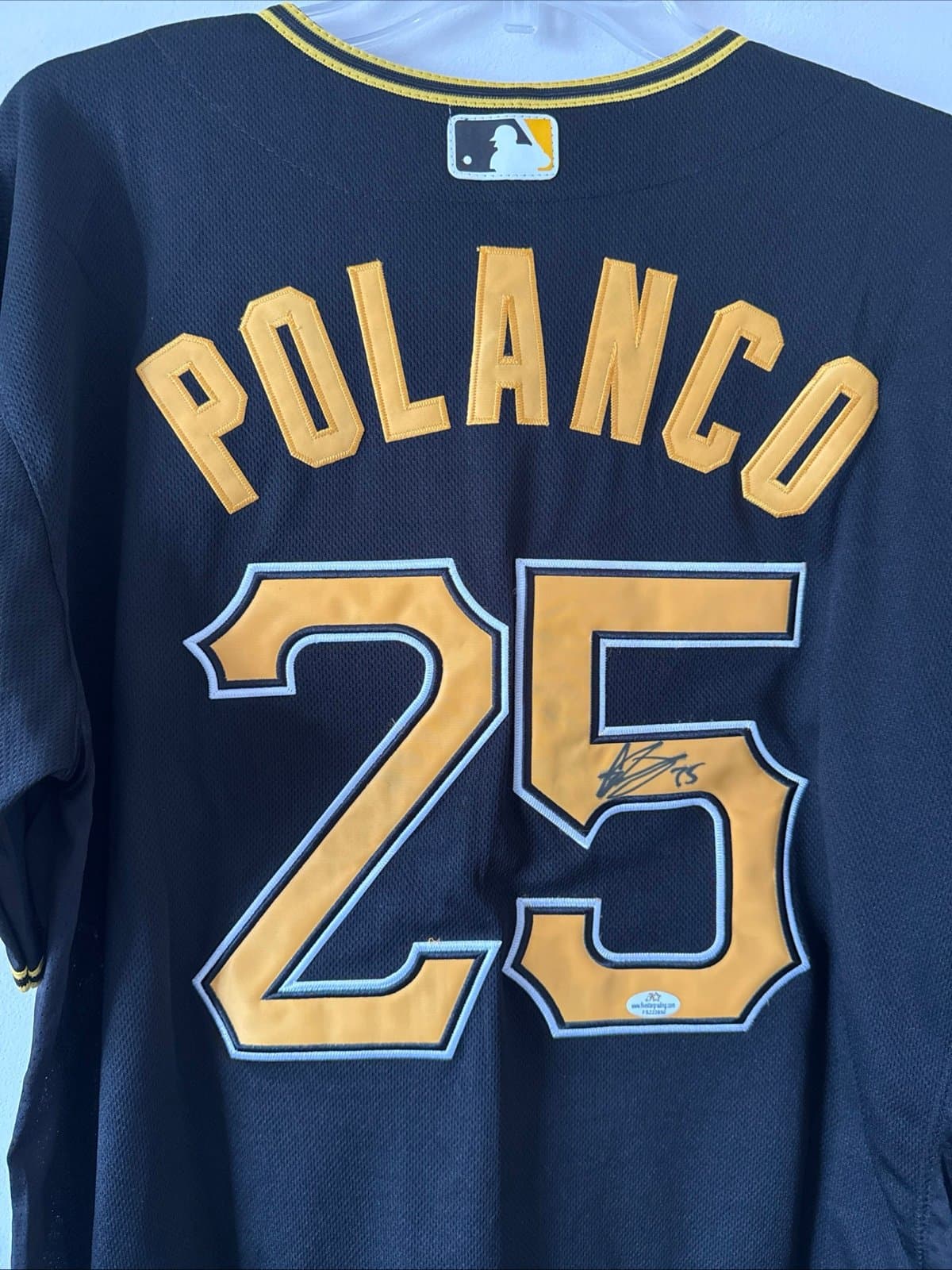 Gregory Polanco #25 Pittsburgh Pirates MLB Autographed Jersey COA Size 44 NWT - Thumbnail 2