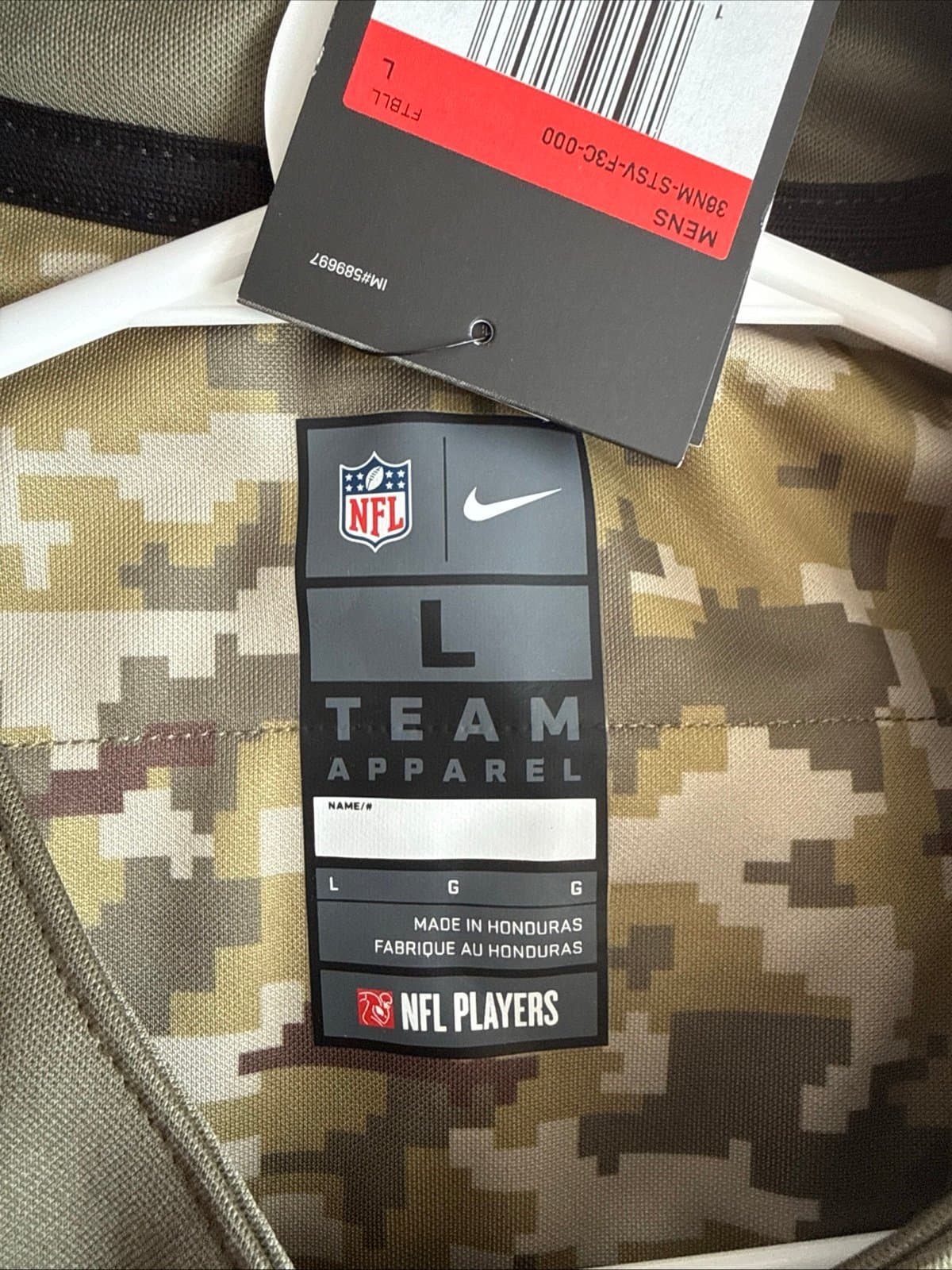 Men's Nike Aaron Rodgers #12 GB Packers Salute To Service Lmtd Jersey Sz L NWT - Thumbnail 4