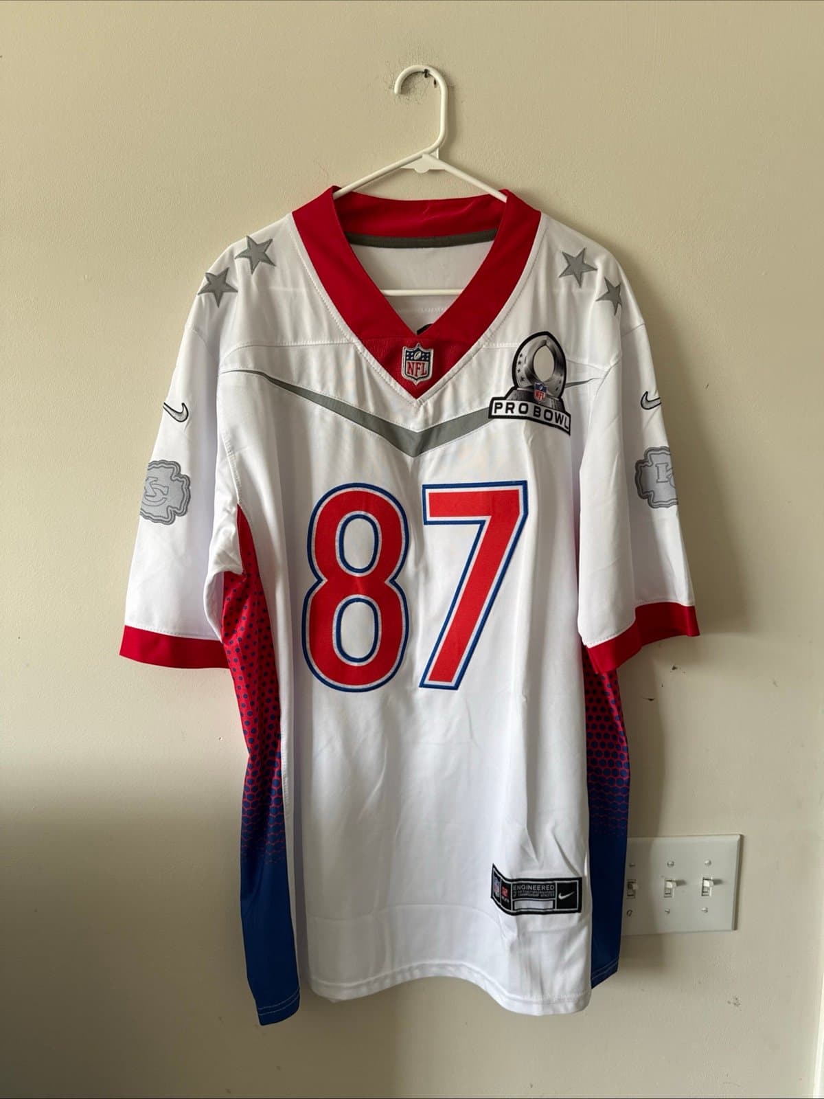 Men’s Nike Travis Kelce #87 Kansas City Chiefs 2022 Pro Bowl Jersey Sz L - RARE - Image 1