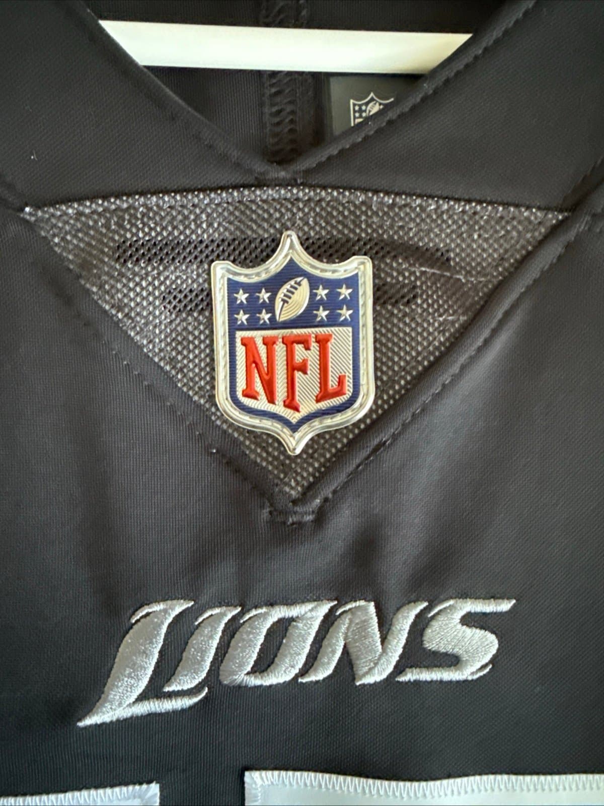 Men’s Nike Golden Tate #15 Detroit Lions Vapor Lmtd Alt Jersey Sz L - Black RARE - Thumbnail 5