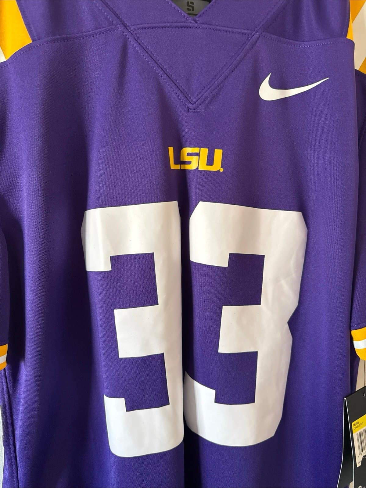 Men’s Nike Jamal Adams #33 LSU Tigers NCAA Jersey Authentic Sz S - NWT RARE - Thumbnail 2
