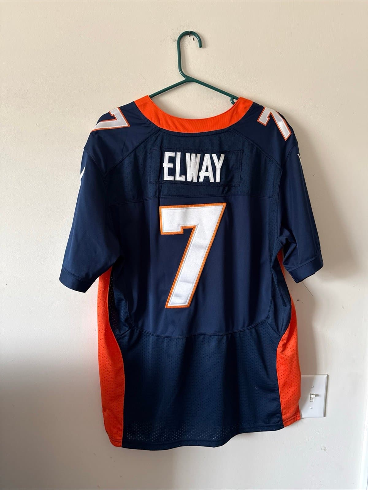 Men’s Nike John Elway#7 Denver Broncos Authentic NFL Jersey Sz 48 - Blue RARE - Thumbnail 6