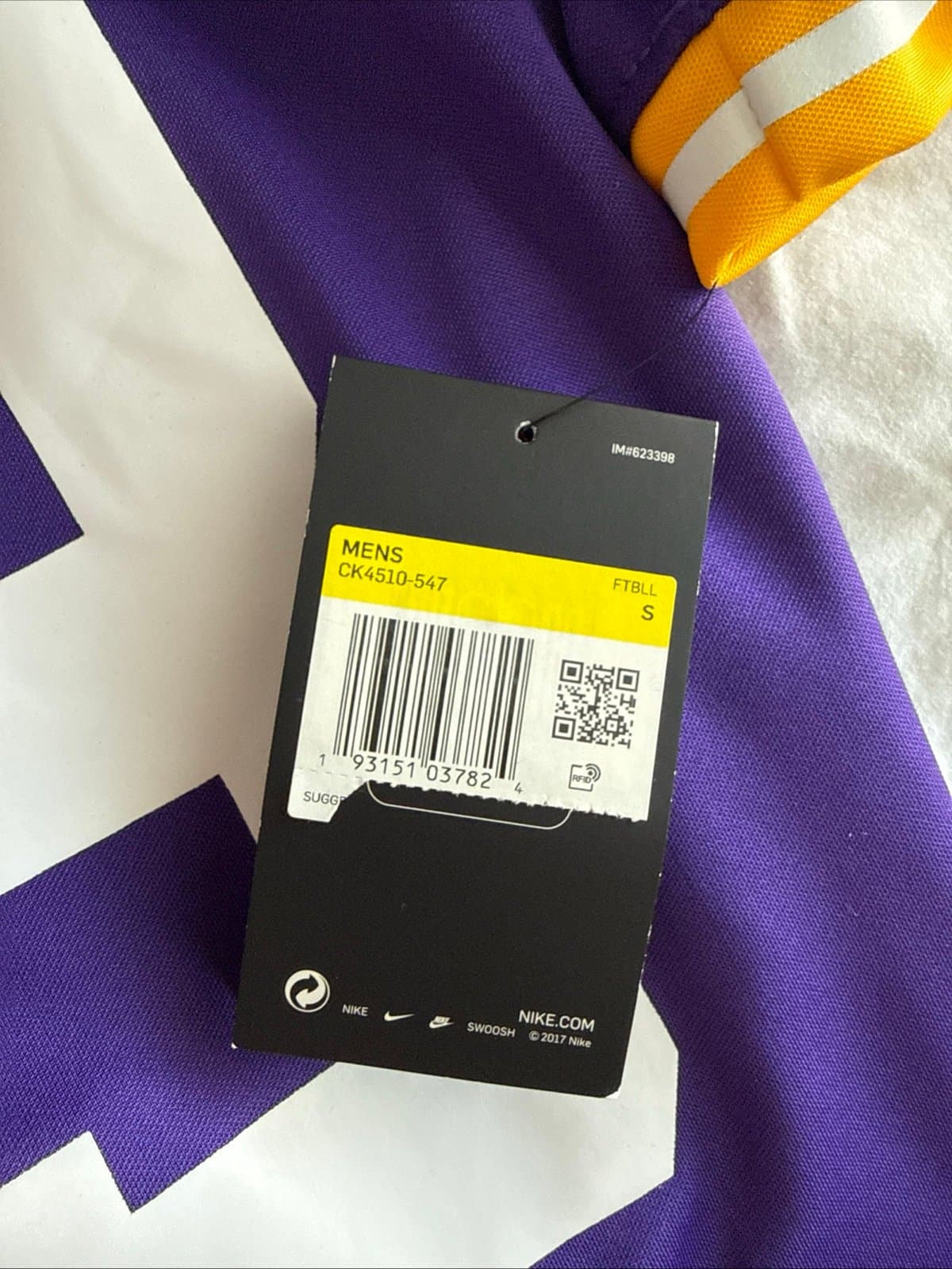 Men’s Nike Jamal Adams #33 LSU Tigers NCAA Jersey Authentic Sz S - NWT RARE - Thumbnail 6