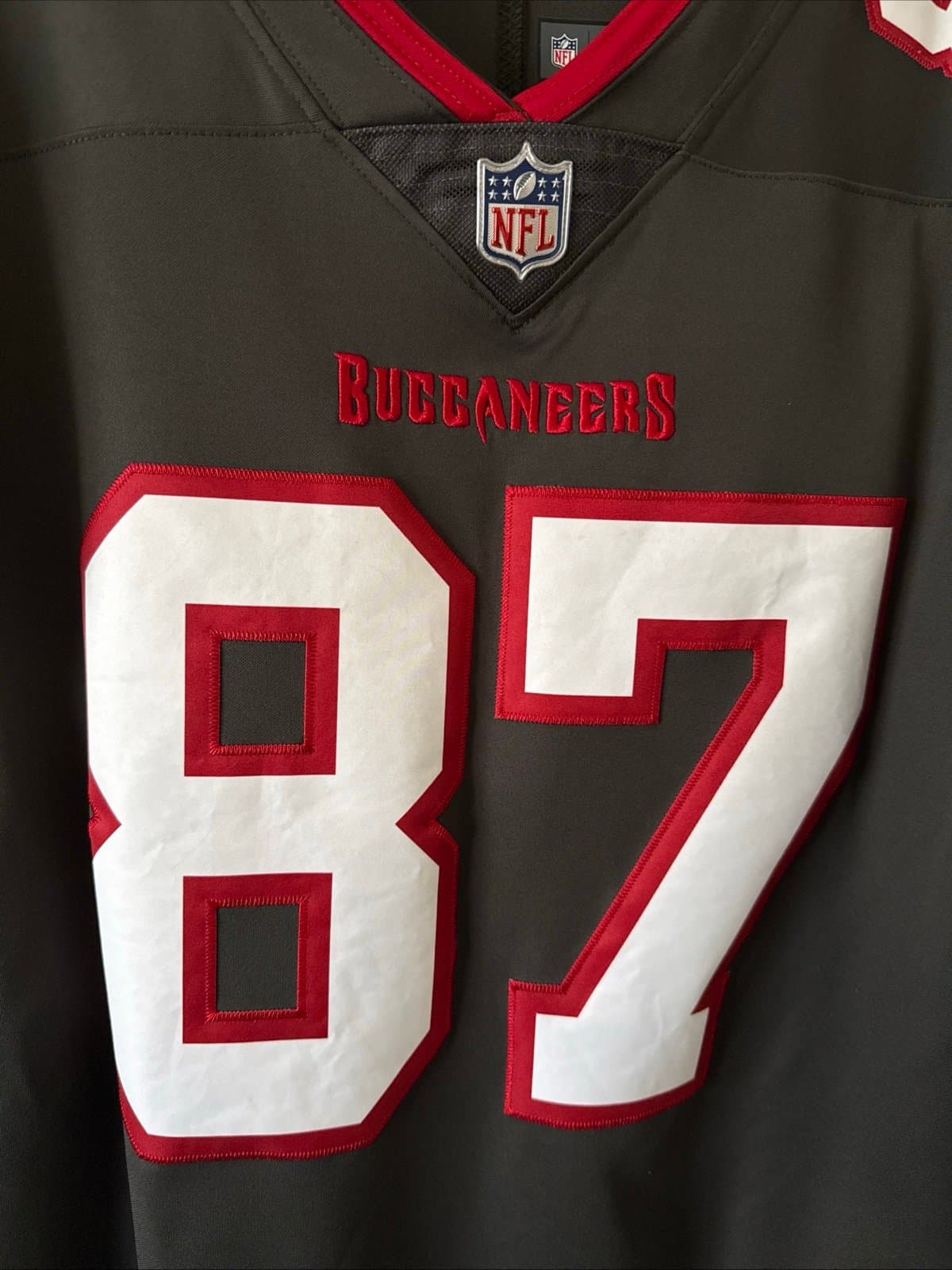 Men’s Nike Rob Gronkowski #87Tampa Bay Buccaneers Vapor Lmtd Jersey Sz M - Gray - Thumbnail 2