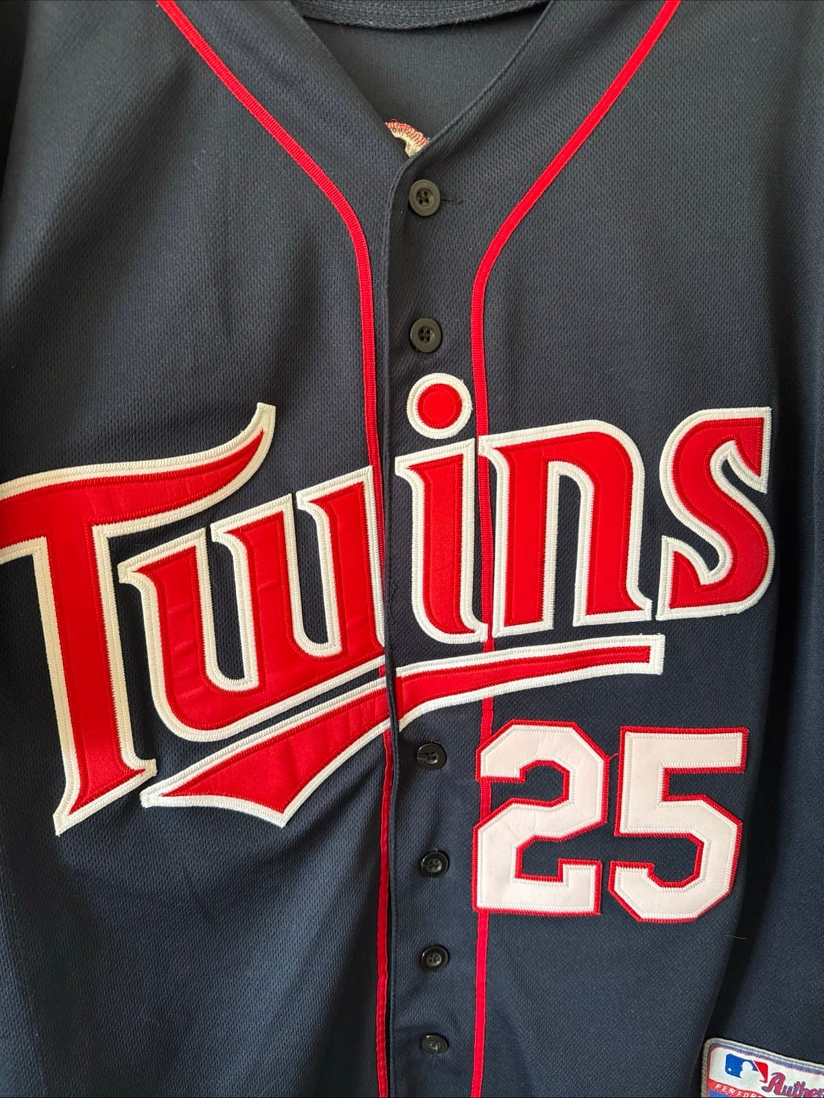 Men’s Majestic Jim Thome Minnesota Twins Inaugural Year 2010 Jersey Sz 48 - RARE - Thumbnail 2