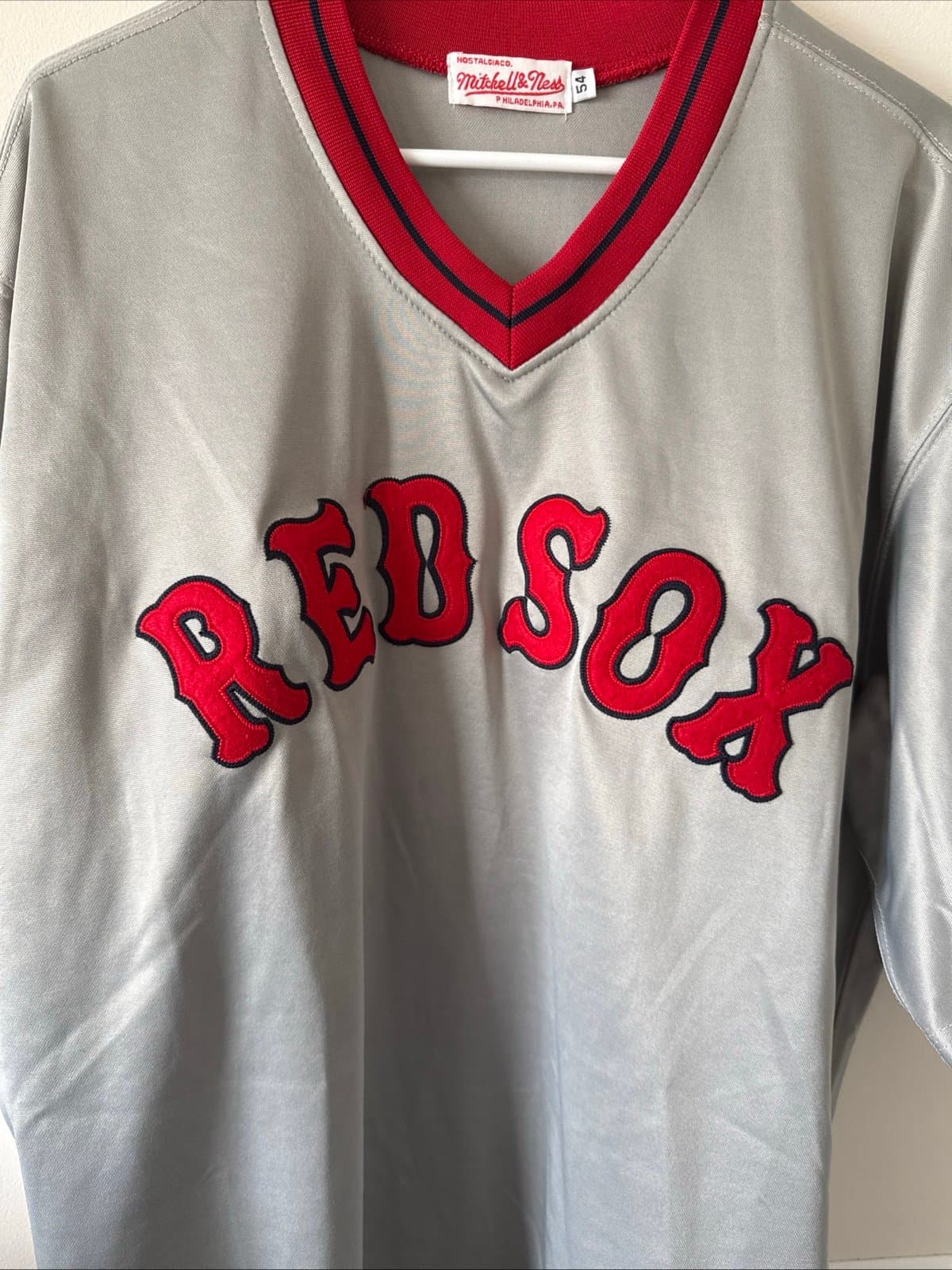 Men’s Mitchell & Ness Carl Yastrzemski #8 1975 Boston Red Sox Jersey Sz 54 - Thumbnail 2