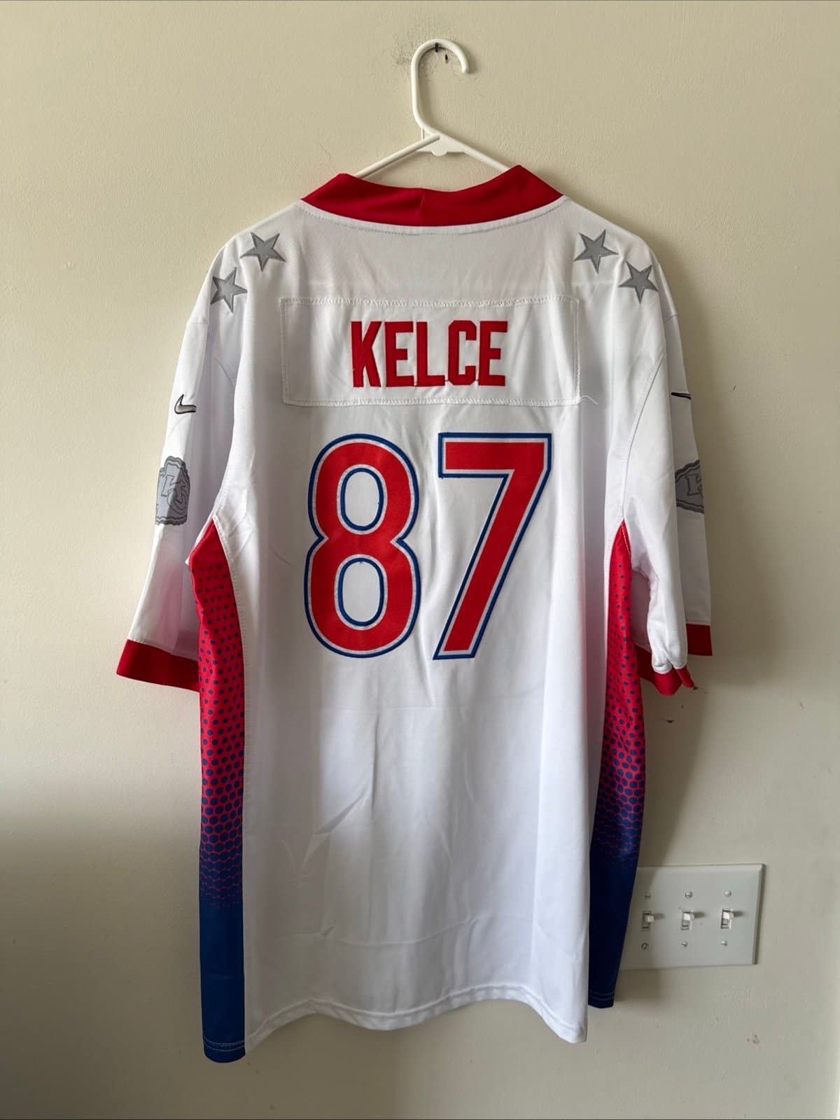 Men’s Nike Travis Kelce #87 Kansas City Chiefs 2022 Pro Bowl Jersey Sz L - RARE - Thumbnail 6