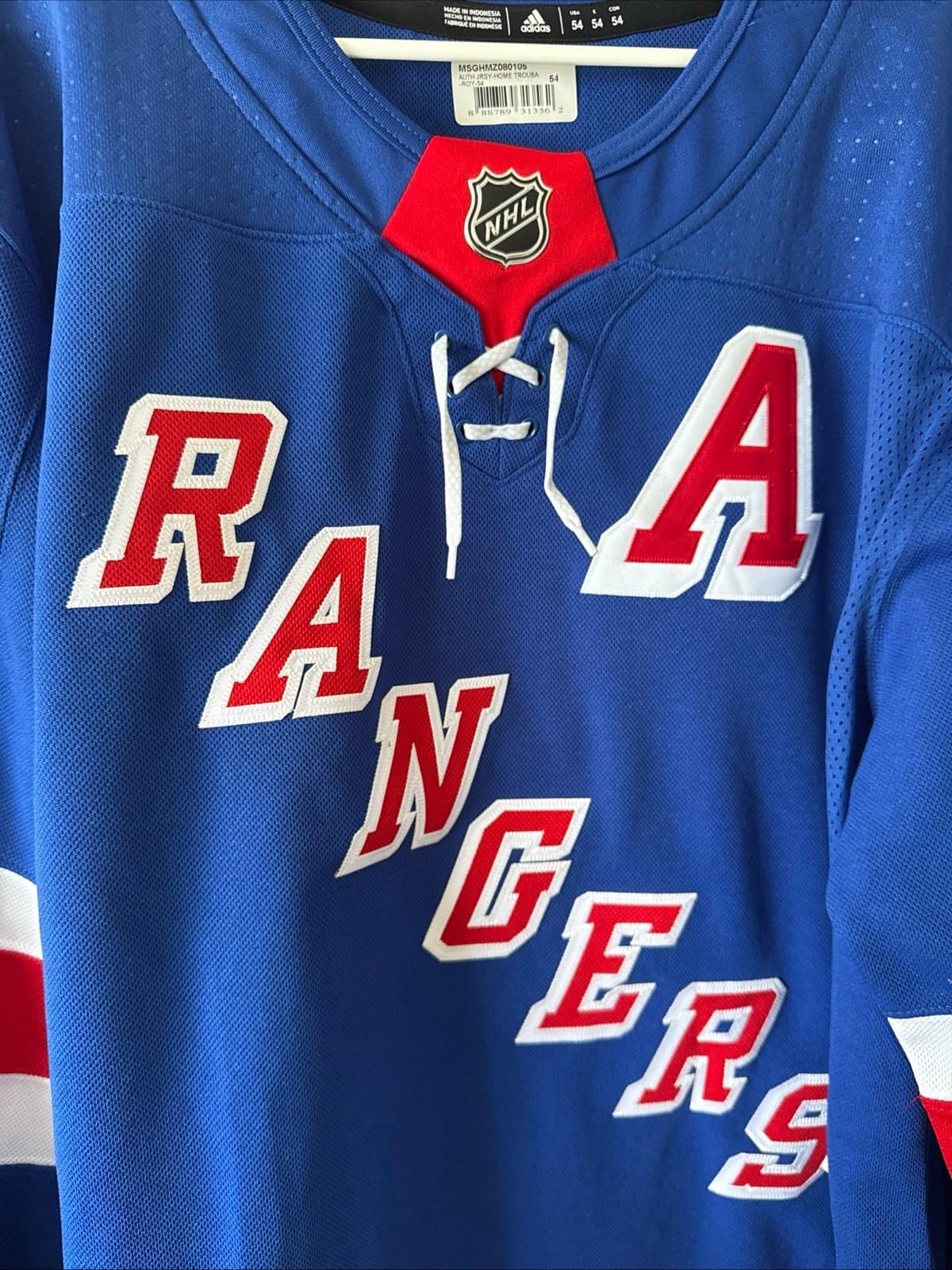 Men’s Adidas Jacob Trouba #8 NY Rangers Authentic A Patch Jersey Sz 54 NWT RARE - Thumbnail 2
