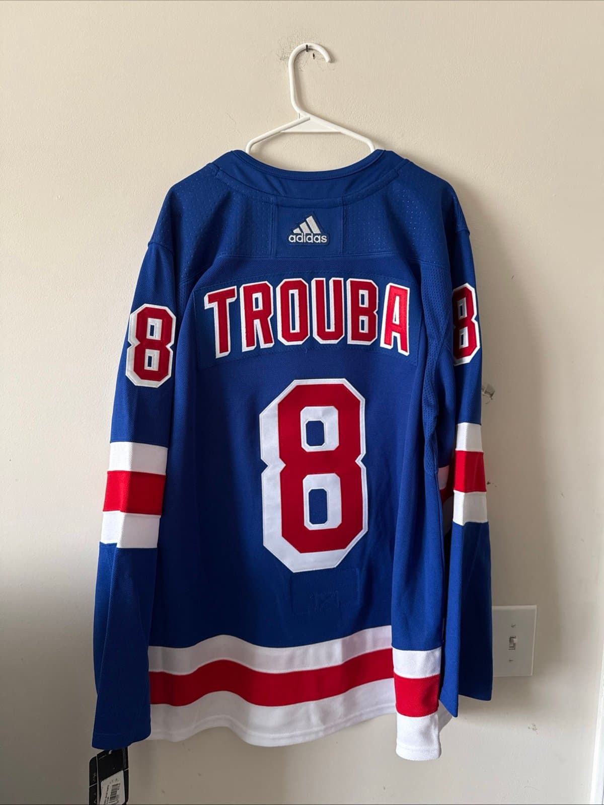 Men’s Adidas Jacob Trouba #8 NY Rangers Authentic A Patch Jersey Sz 54 NWT RARE - Thumbnail 7