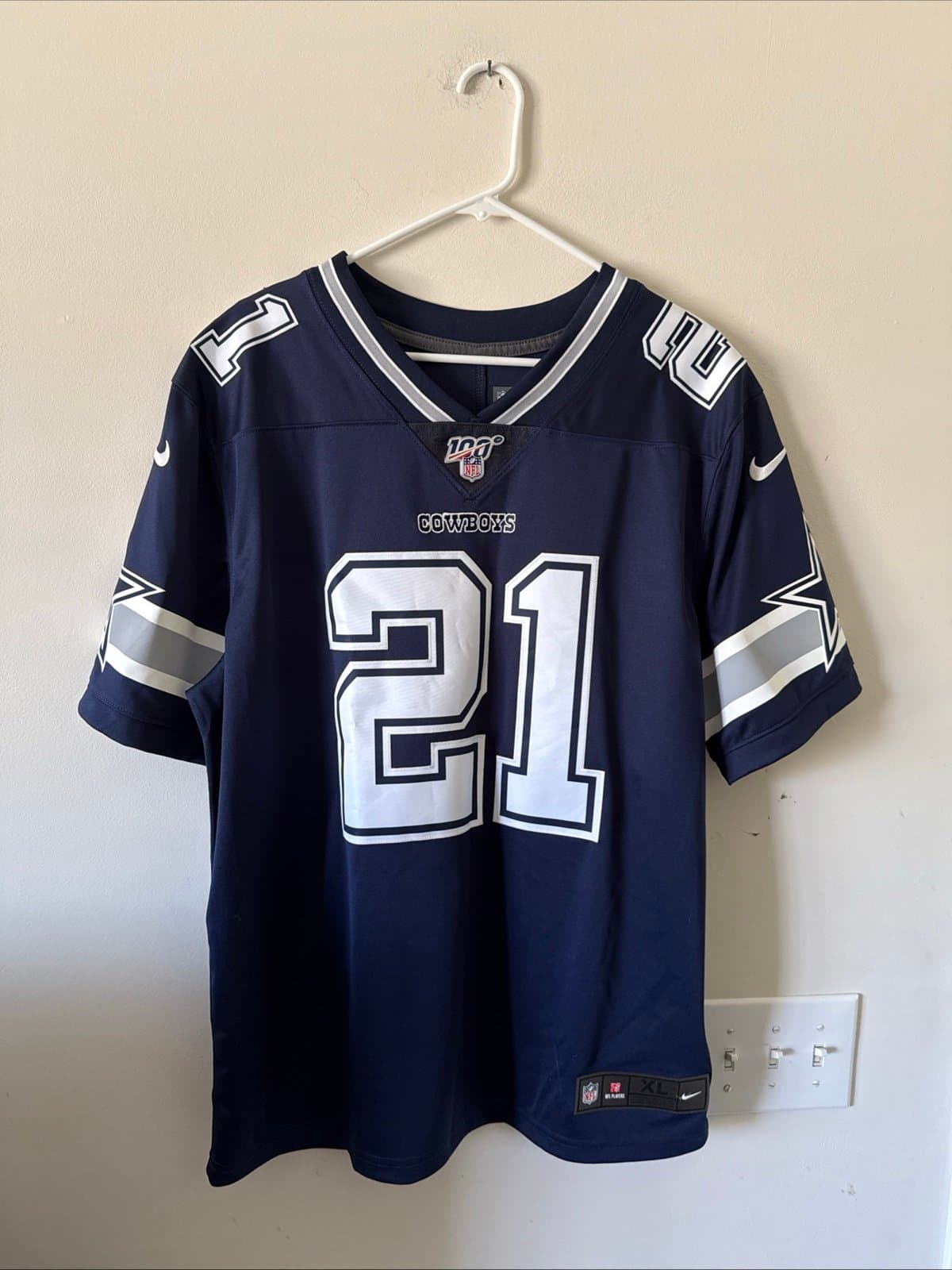 Men's Nike Ezekiel Elliott #21 Cowboys Vapor Lmtd 100 Seasons Jersey Sz XL RARE