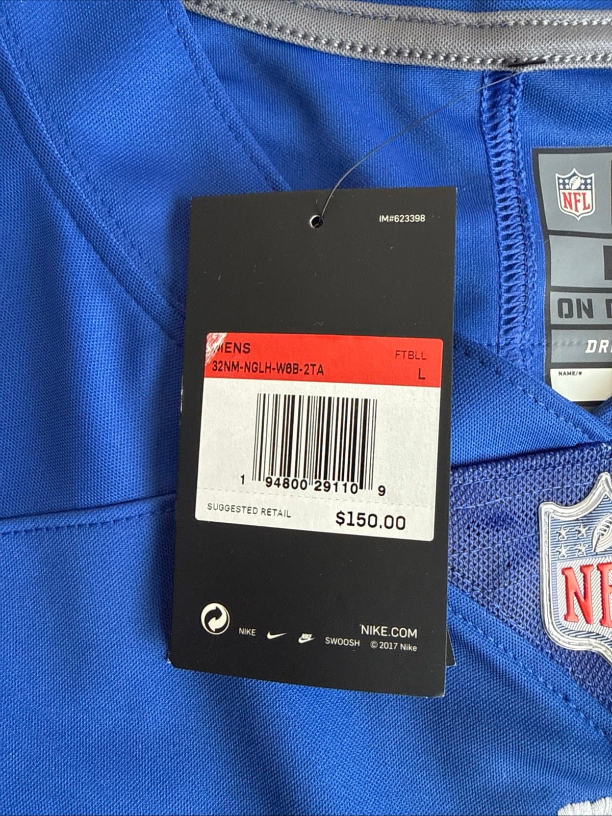 Men’s Nike Lawrence Taylor #56 New York Giants Vapor Lmtd Jersey Sz L - NWT RARE - Thumbnail 6