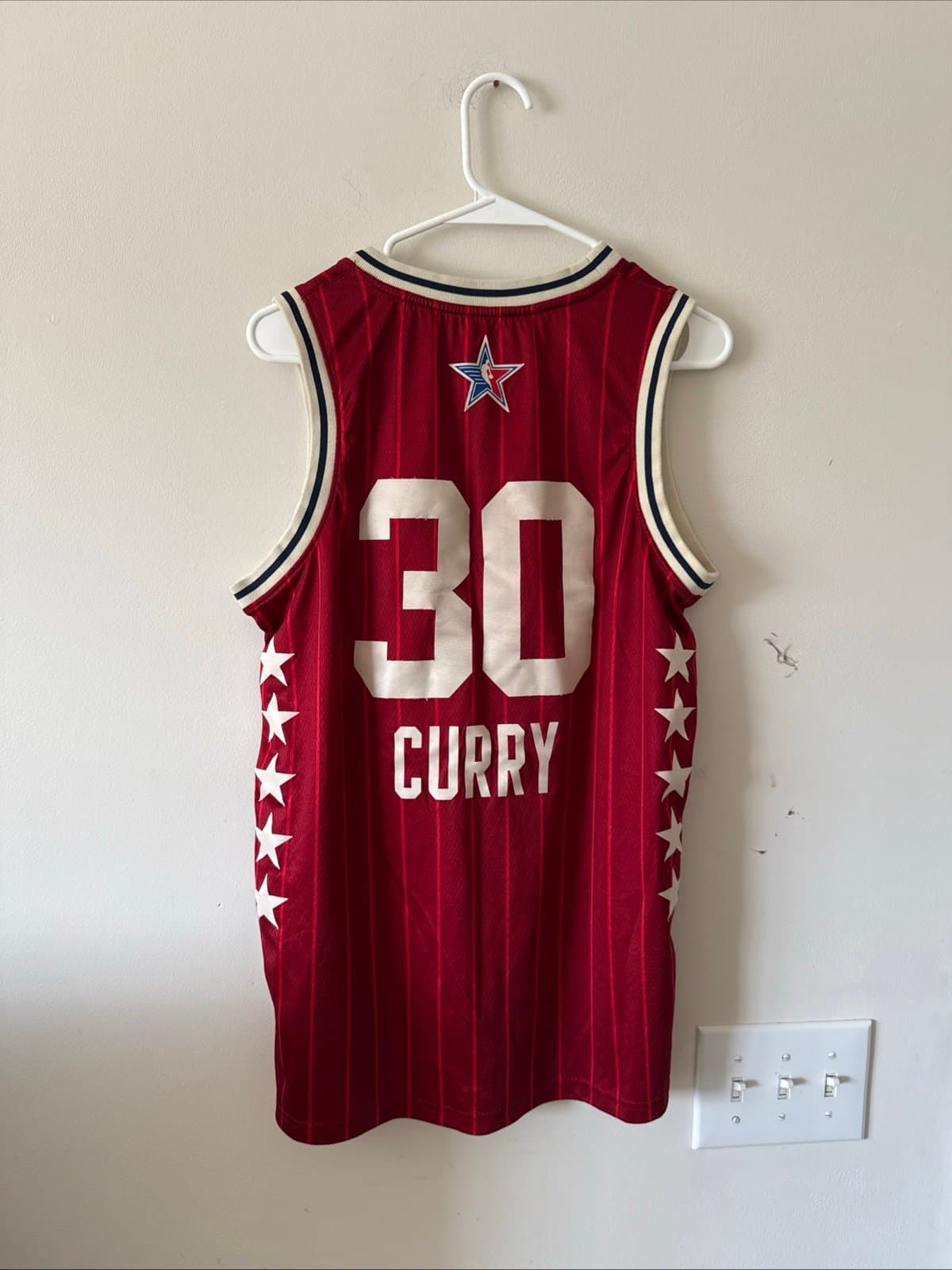 Men’s Jordan Steph Curry #30 2024 NBA All-Star Game Swingman Jersey Sz 44 - Red - Thumbnail 5