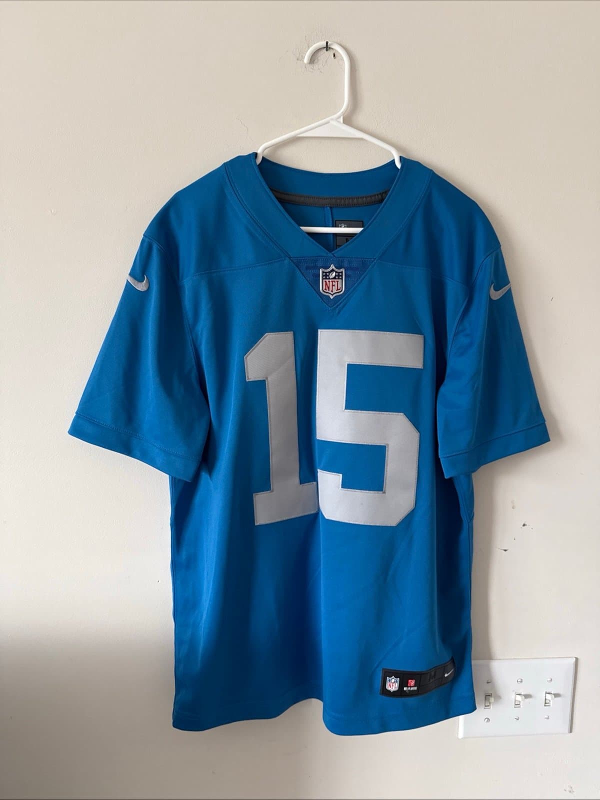 Men’s Nike Golden Tate #15 Detroit Lions Vapor Lmtd Alt Jersey Sz M - Blue RARE - Image 1